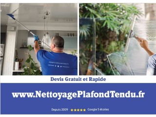 Nettoyage Plafond Tendu Service PRO pour les finitions brillant, mat, satiné